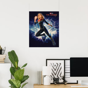 The Marvels Captain Marvel Star Graphic Poster