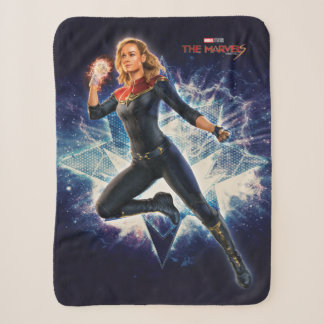 The Marvels Captain Marvel Star Graphic Sherpa Blanket