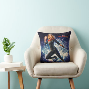 The Marvels Captain Marvel Star Graphic Throw Pillow
