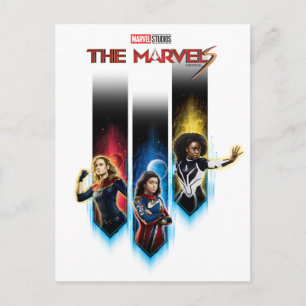 The Marvels Character Panels Graphic Postcard