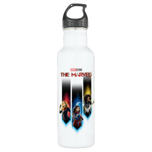 The Marvels Character Panels Graphic Stainless Steel Water Bottle