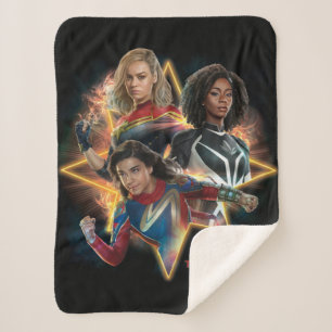 The Marvels Emerging From Star Graphic Sherpa Blanket