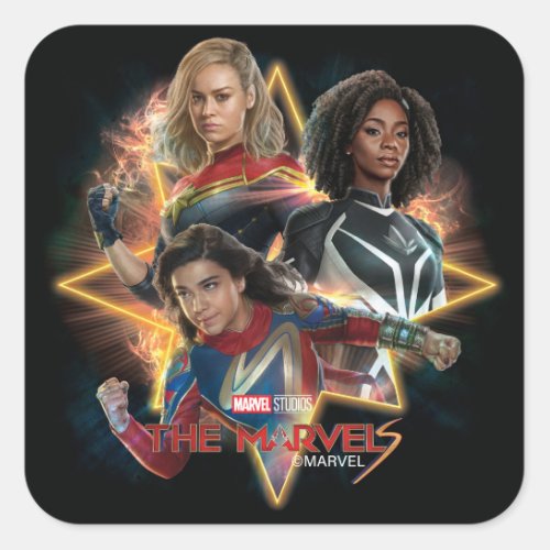 The Marvels Emerging From Star Graphic Square Sticker