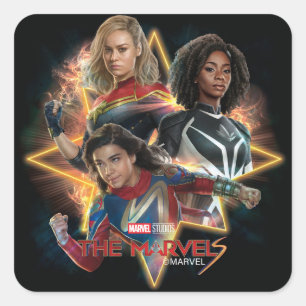 The Marvels Emerging From Star Graphic Square Sticker