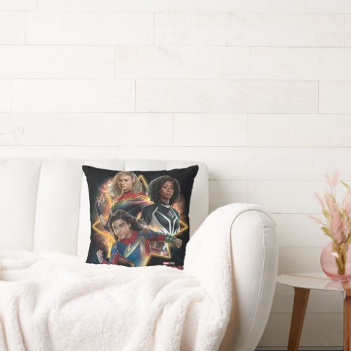 The Marvels Emerging From Star Graphic Throw Pillow
