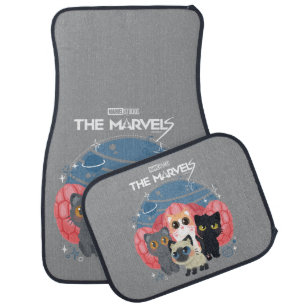 The Marvels Flerkittens Illustration Car Floor Mat