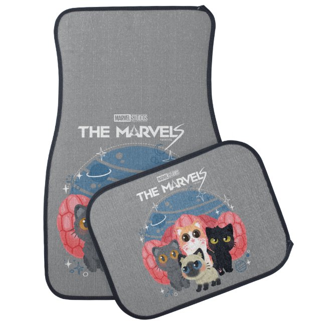 The Marvels Flerkittens Illustration Car Floor Mat (Set)