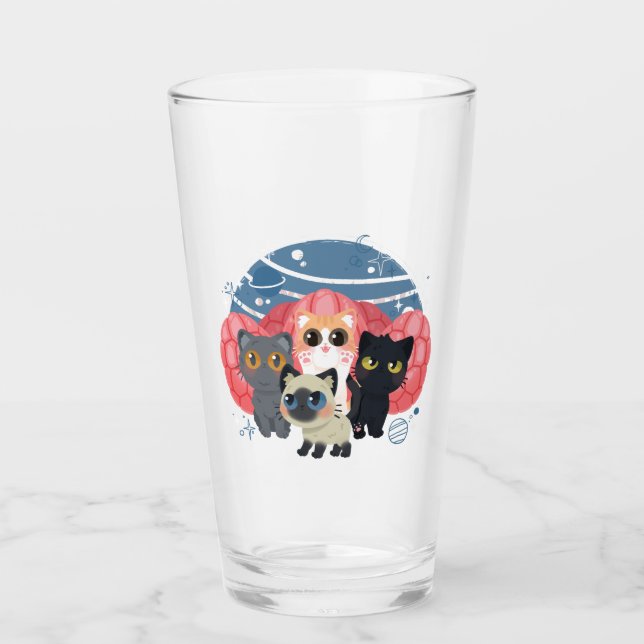 The Marvels Flerkittens Illustration Glass (Front)