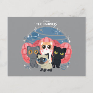 The Marvels Flerkittens Illustration Postcard