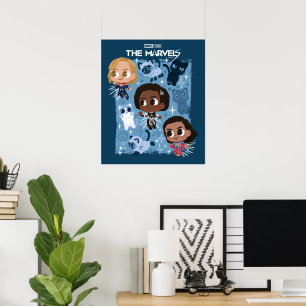 The Marvels Flying With Flerkittens Cartoon Poster