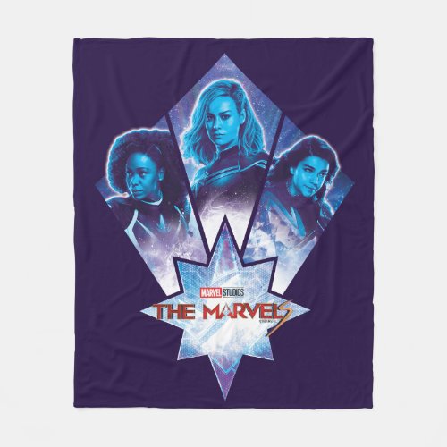 The Marvels Galactic Group Logo Badge Fleece Blanket