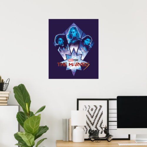 The Marvels Galactic Group Logo Badge Poster