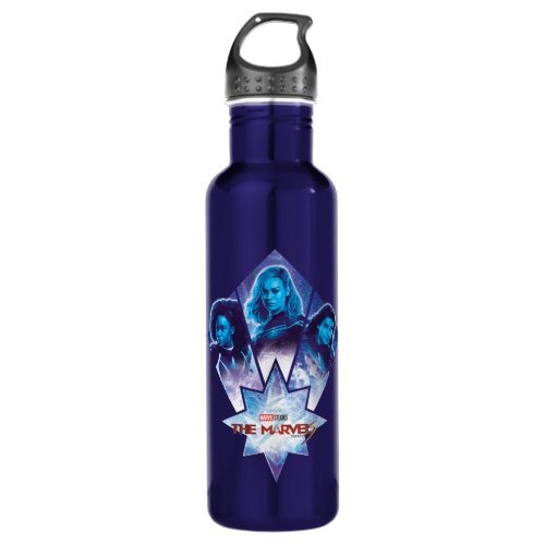 The Marvels Galactic Group Logo Badge Stainless Steel Water Bottle