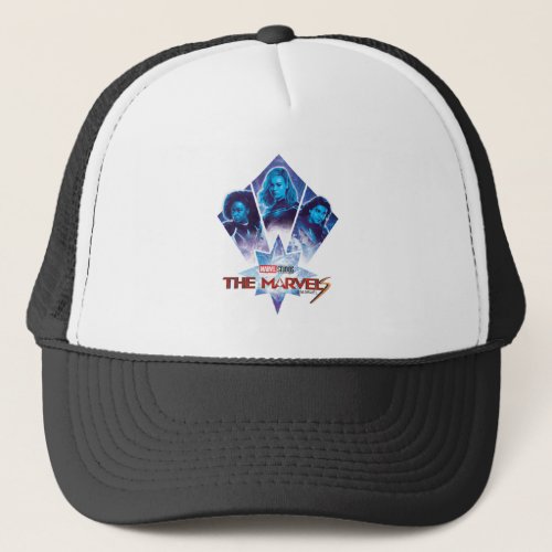 The Marvels Galactic Group Logo Badge Trucker Hat