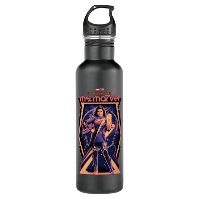 The Marvels Ms. Marvel Character Graphic Stainless Steel Water Bottle (Front)