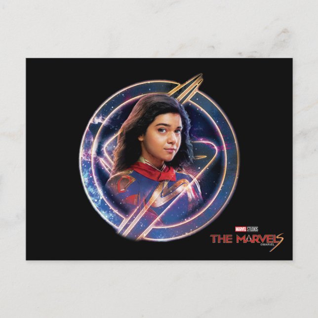 The Marvels Ms. Marvel Circle Badge Postcard (Front)