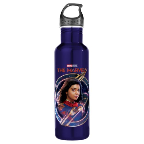 The Marvels Ms Marvel Circle Badge Stainless Steel Water Bottle