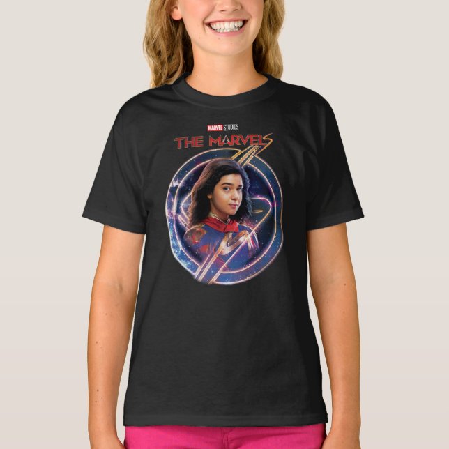 The Marvels Ms. Marvel Circle Badge T-Shirt (Front)