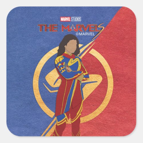 The Marvels Ms Marvel Cutout Graphic Square Sticker