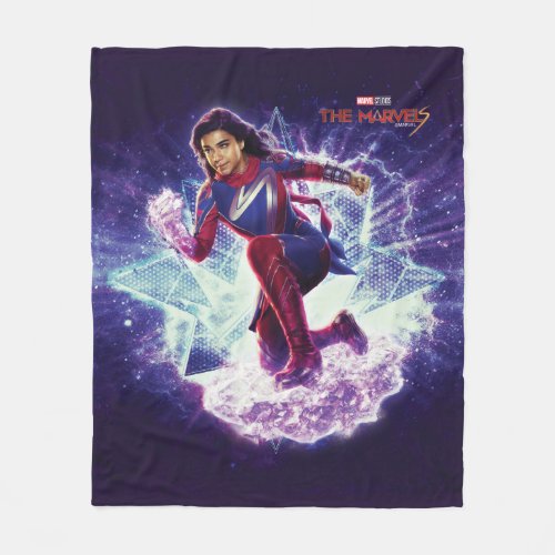 The Marvels Ms Marvel Star Graphic Fleece Blanket