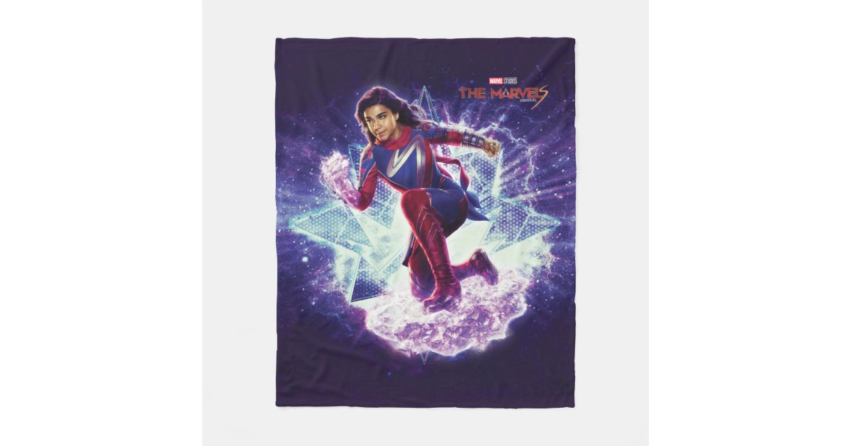 The Marvels Ms. Marvel Star Graphic Fleece Blanket Zazzle