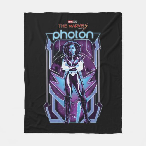 The Marvels Photon Character Badge Fleece Blanket