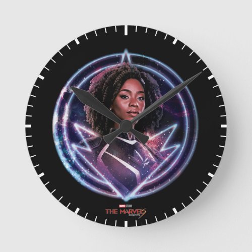 The Marvels Photon Circle Badge Round Clock