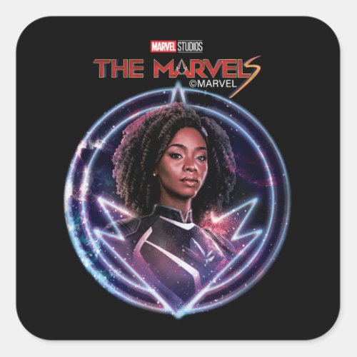 The Marvels Photon Circle Badge Square Sticker