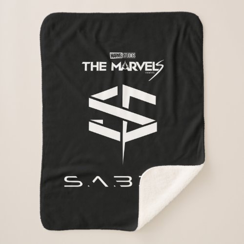 The Marvels SABER Logo Sherpa Blanket