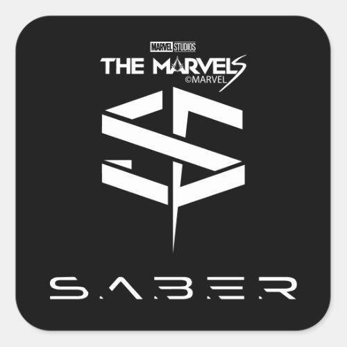 The Marvels SABER Logo Square Sticker