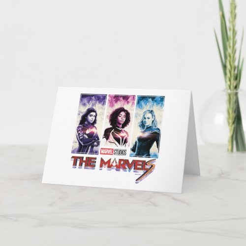 The Marvels Tri_Color Panel Logo Badge Card