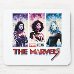 The Marvels Tri-Color Panel Logo Badge Mouse Pad