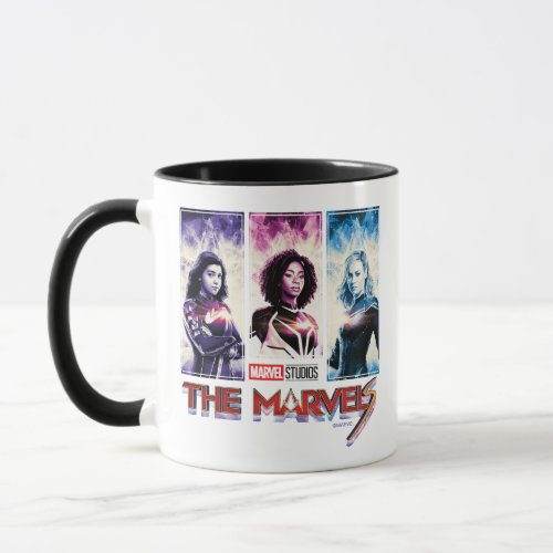 The Marvels Tri_Color Panel Logo Badge Mug