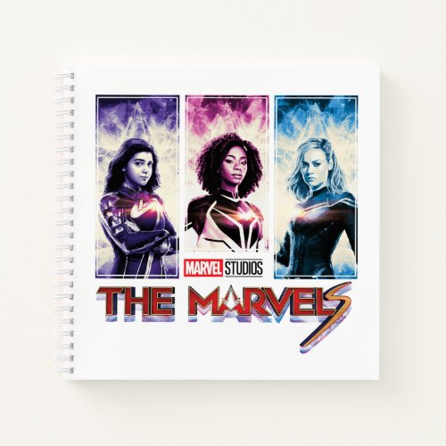 The Marvels Tri_Color Panel Logo Badge Notebook