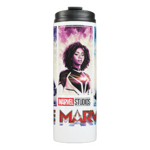 The Marvels Tri-Color Panel Logo Badge Thermal Tumbler
