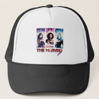 The Marvels Tri-Color Panel Logo Badge Trucker Hat