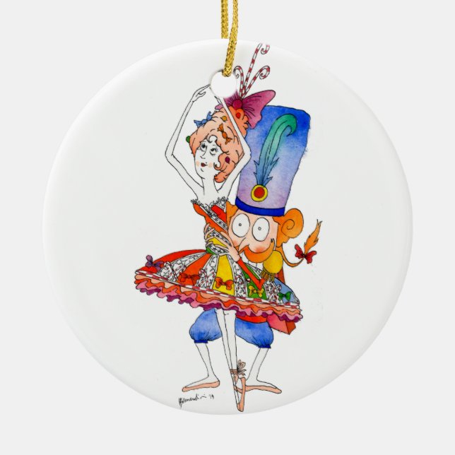 The Marzipan Ballerina -  The Nutcracker Series Ceramic Ornament (Front)