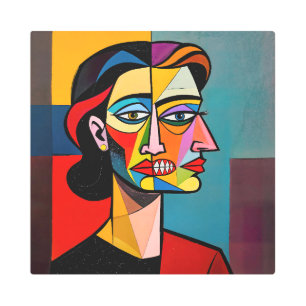 The Mask and the Monster - Portrait of a Deceiver Metal Print