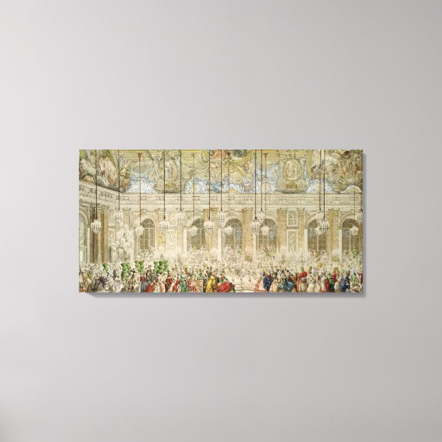 The Masked Ball at the Galerie des Glaces Canvas Print (Front)