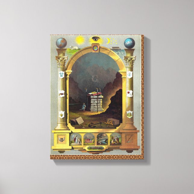 The Masonic Chart Canvas Print (Front)
