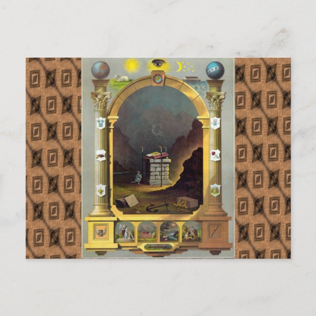 The Masonic Chart Postcard (Front)