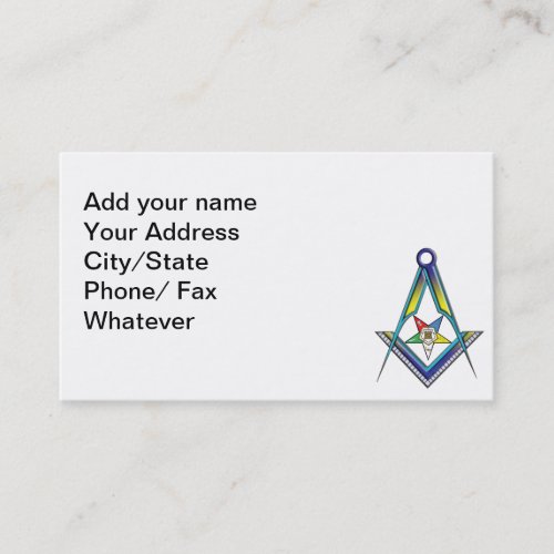 The MasonicOES Card