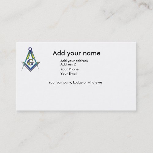 The Masoniic Card Business Card