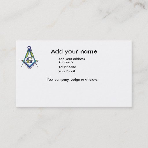 Customizable The Masoniic Card Business Card