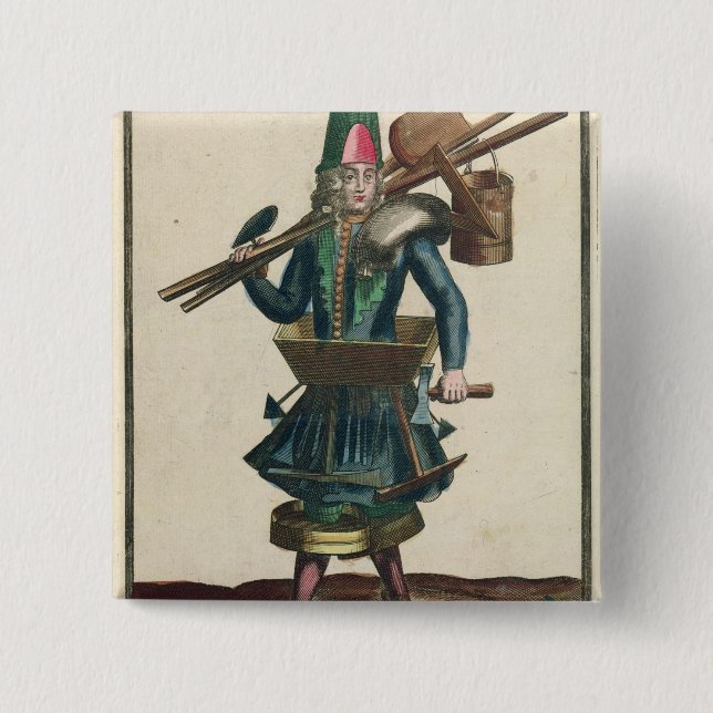 The Mason's Costume Pinback Button (Front)