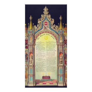 The Masons' Lord's Prayer by Huncke 1892 Card