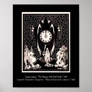 The Masque of the Red Death vintage illustration Poster