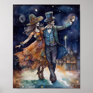 The Masquerade: A Couple's Enchanted Dance Poster