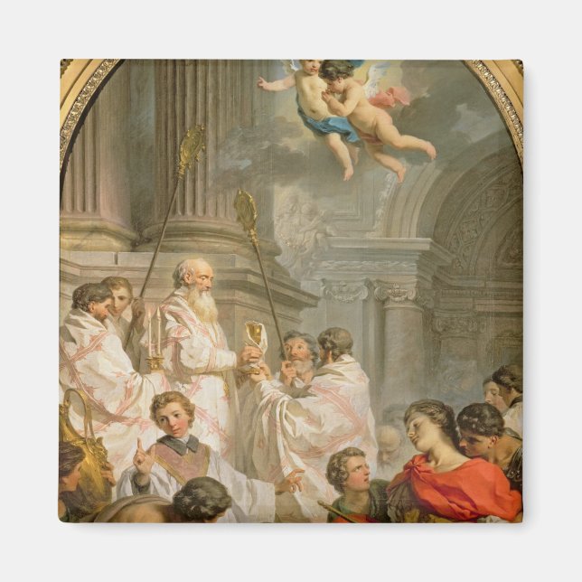 The Mass of St. Basil (oil on canvas) Magnet (Front)