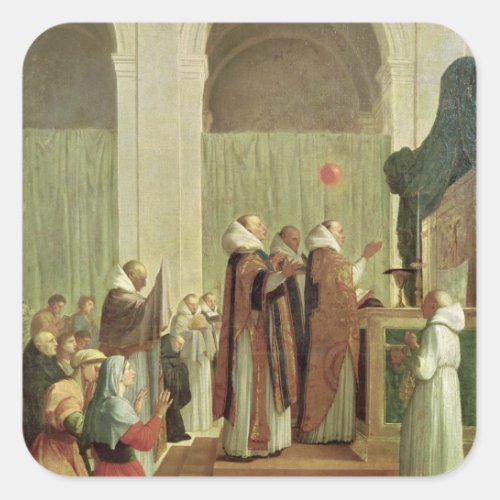 The Mass of St Martin of Tours 1654 Square Sticker